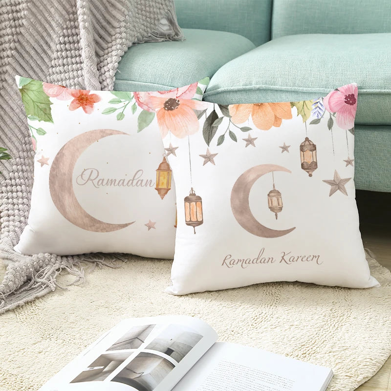 EID Mubarak Decor Cushion Cover Aid Ramadan Decorations 2024 Islamic Muslim Decor Ramadan Kareem EID Al Adha Ramada Pillowcase