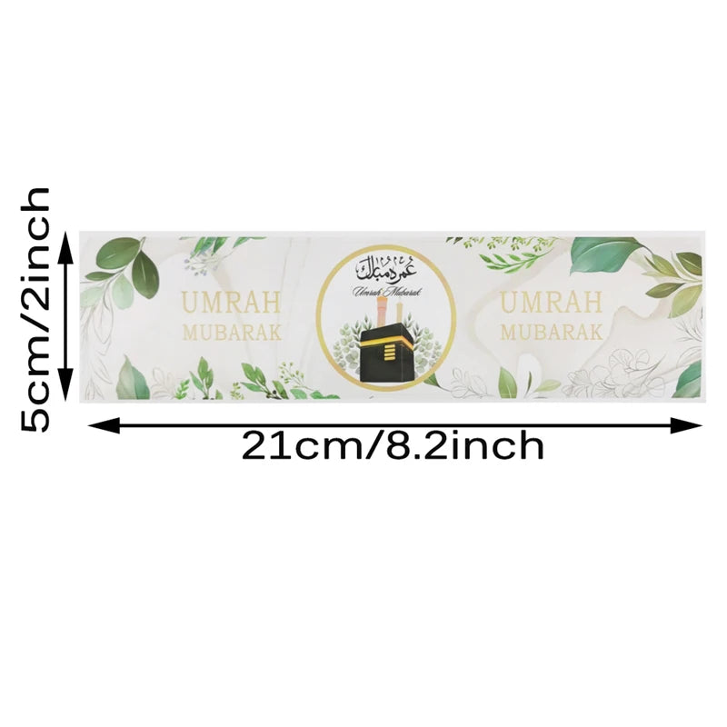 1bag Leaf Eid Umrah Mubarak Ramadan Stickers Party Paper Water Bottle Stickers Seal Labels Gift Tag Sticker Party Decoration