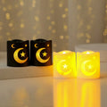 4PCS Ramadan Decoration LED Moon Star Castle Candle Lantern Lights EID Mubarak Decorations for Home 2026 Muslim Party Supplies