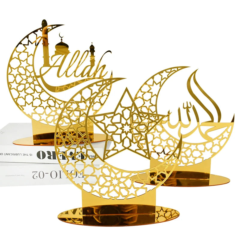 30-60cm Hollow Star Lights Eid Mubarak LED Star Lantern Pendants Ramadan Wedding Decoration Islamic Muslim Party Home Decor Gift