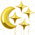 5pcs/Set 36Inch Gold Moon Foil Helium Balloons Muslim Festiva Eid Party Decoration Eid Mubarak Ramadan Kareem Hajj Party Supplie