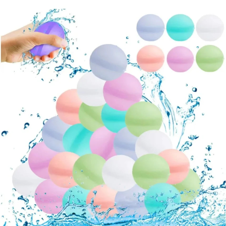 Reusable Water Balloons Toys Quick Fill Self Sealing Water Bomb for Summer Games Children's Adults Outdoor Activities Toy Gifts
