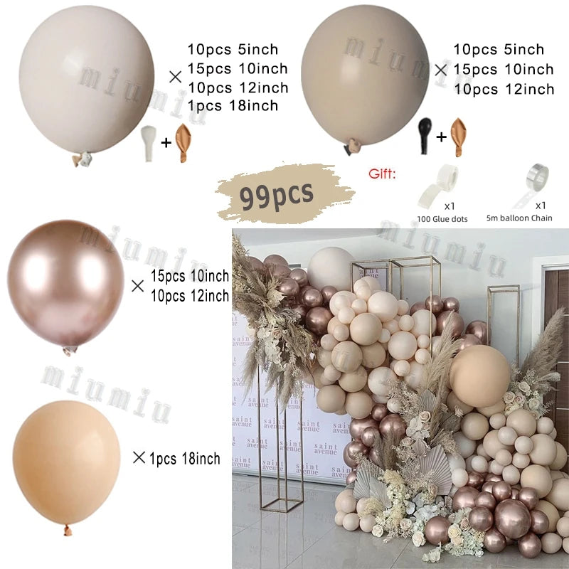 Macaron Pink Balloon Garland Arch Kit Wedding Birthday Party Decor Kids Rose Gold Latex Balloons Baby Shower Decorations Chain