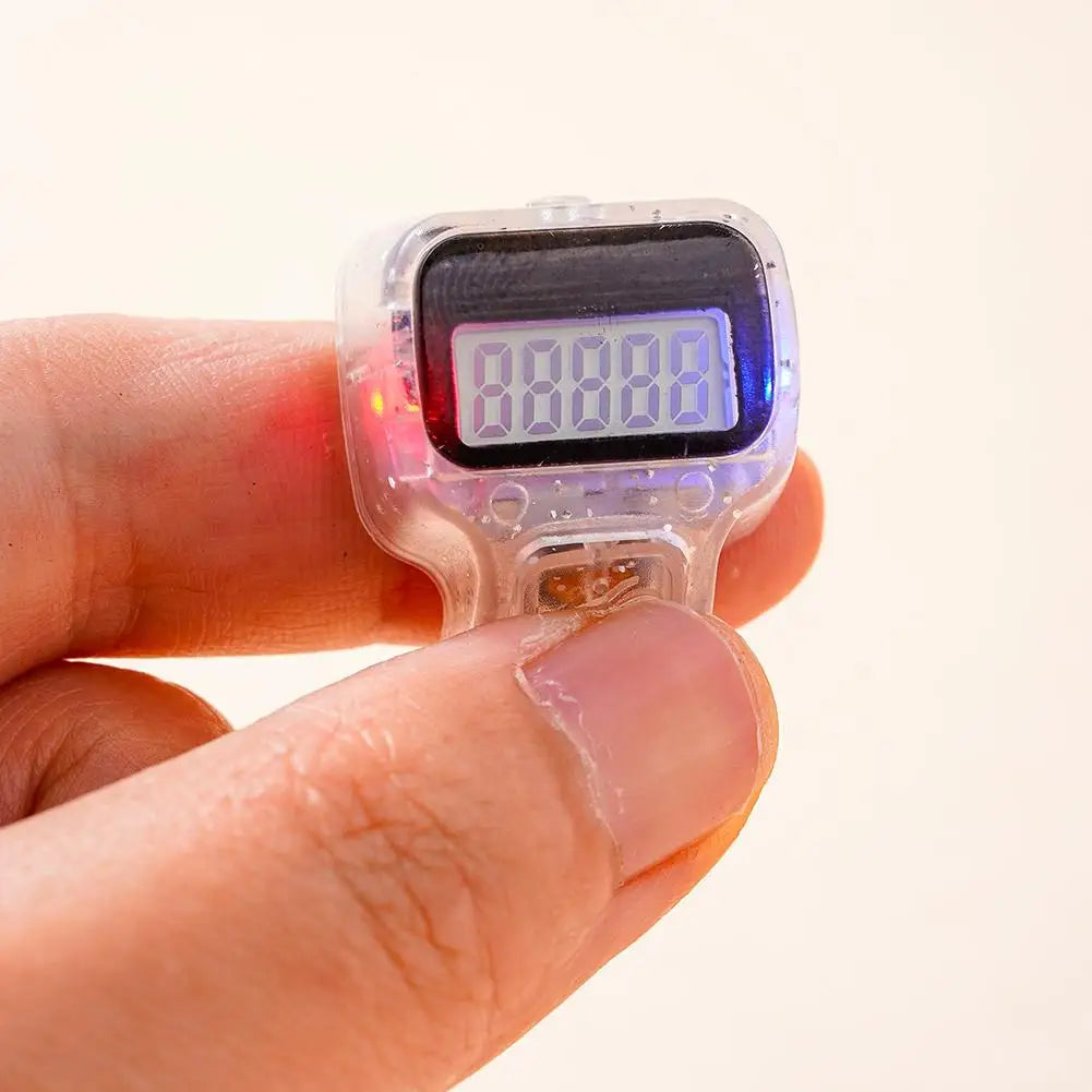 Finger Counter W/ Islamic Tasbih Digital LED Electronic Handheld Tally Counter, Finger Counter Resettable Clicker, Battery Included