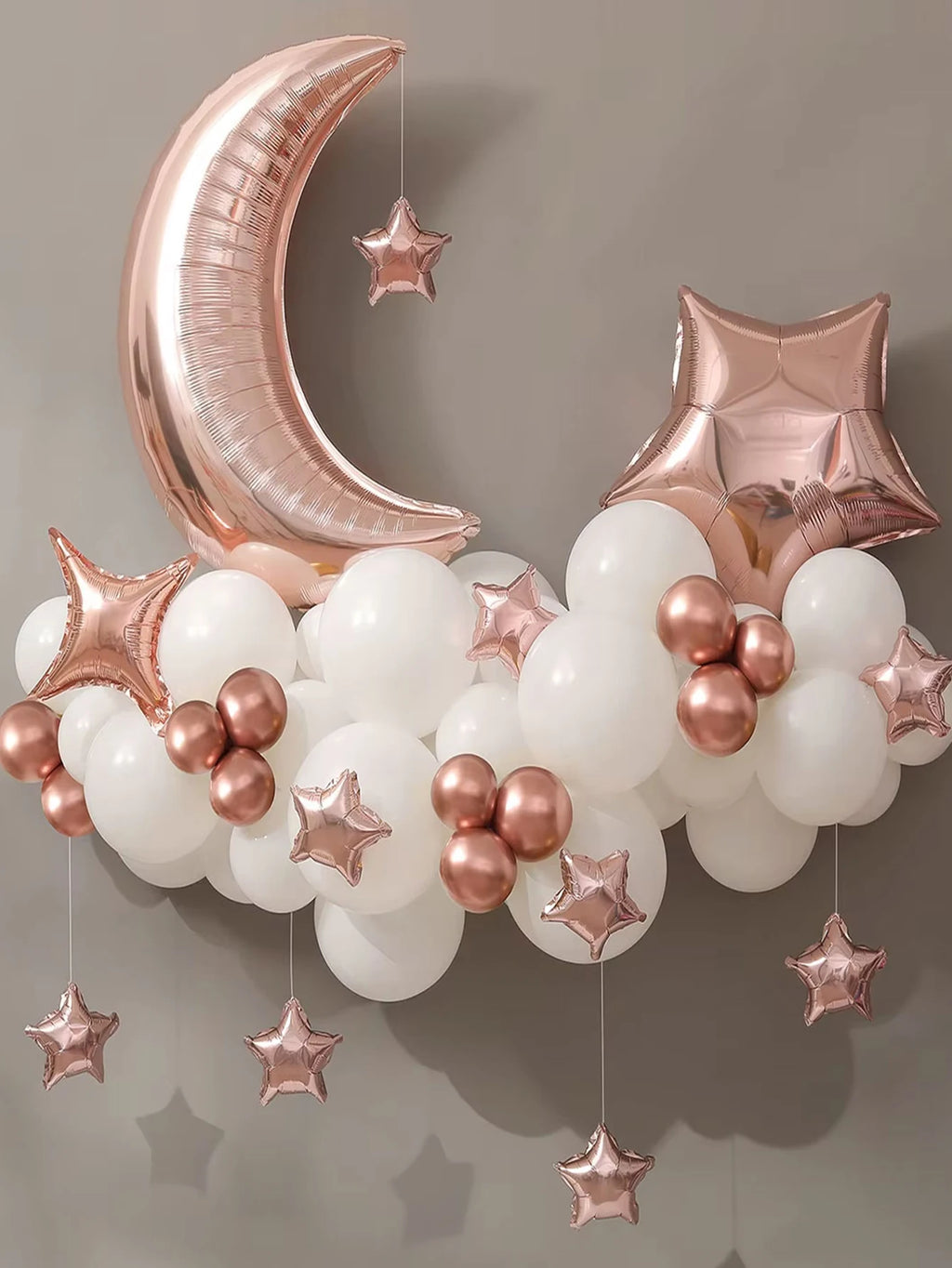 62 Pcs Moon Cloud Star Balloon Set For Birthday Gift Children's Toys Decorate Eid Party Supplies