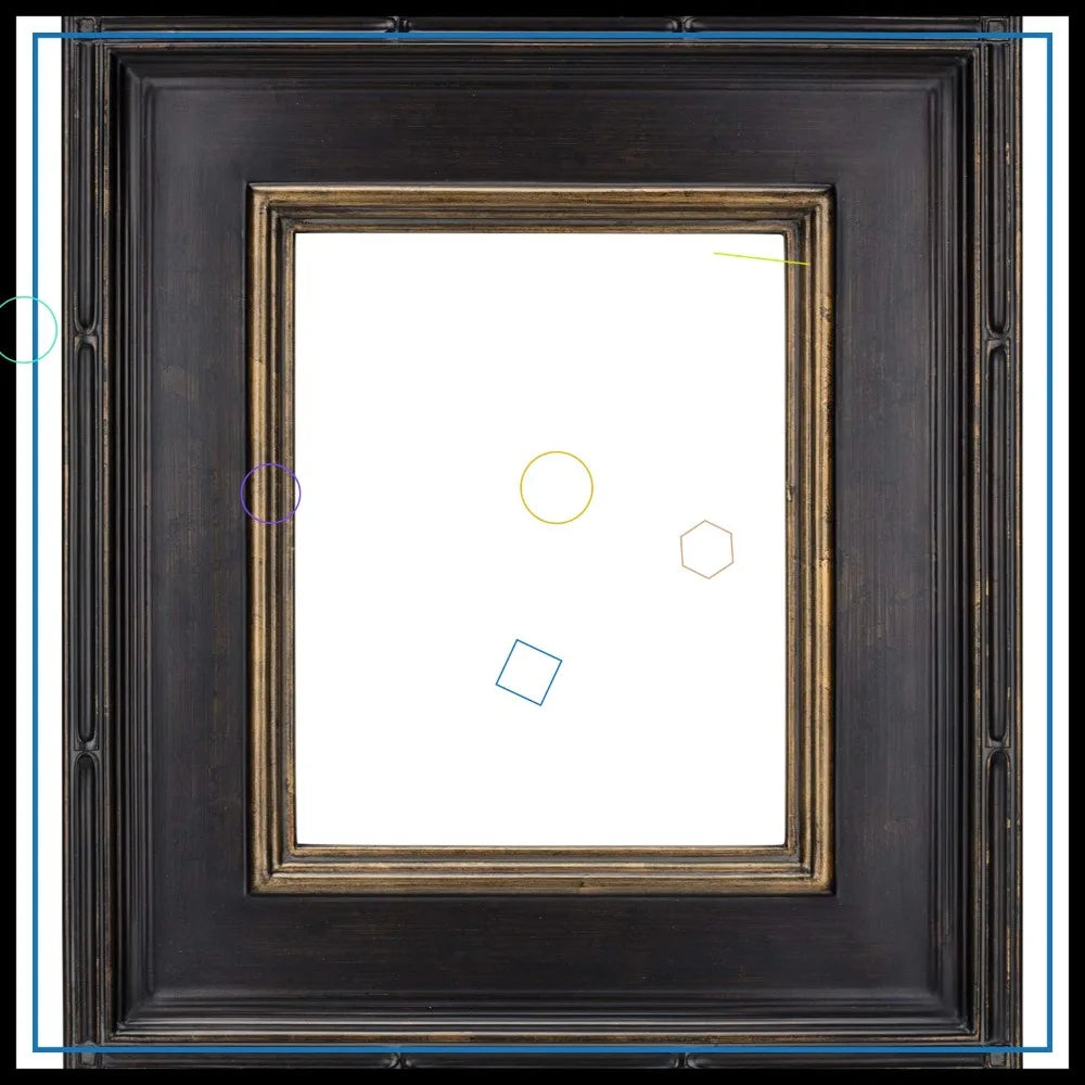 Antique Black Gold Picture Frame 24×30 Inch, Ornate Museum Quality Plein Aire Frame for Art and Decor – Pack of 1