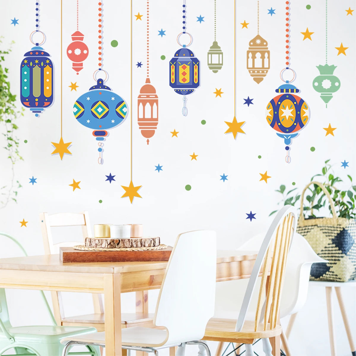Eid Mubarak Window Sticker 2025 Kareem Ramadan Decor for Home Ramadan Mubarak Wall Sticker Islamic Muslim Wall Decals Decor