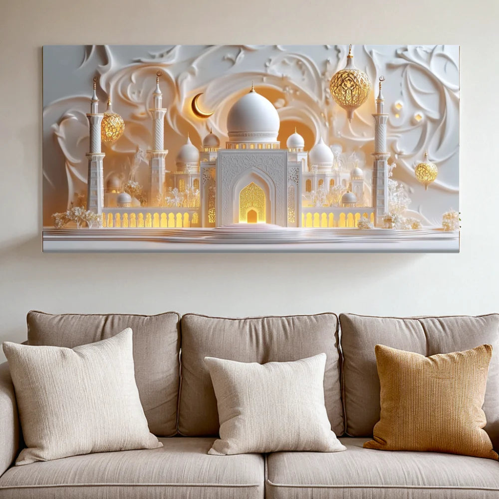 Eid Mubarak Decoration 2025 Ramadan Backdrop Banner Family Room Photo Background Party Decors Home Moon Star Background New In