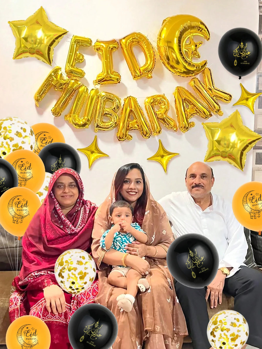 32pcs Eid al-Fitr Moon and Star Set,Ramadan Mubarak Ramadan,Family Eid,Ramadan Festival Themed Party,Eid Celebrations