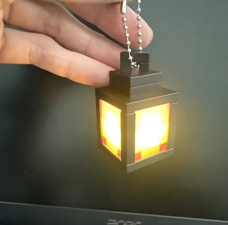 Luminous Lantern Nightlight Rechargeable Game Pixel Light Surrounding Children's Bedroom Atmosphere Light Home Decor Ornament