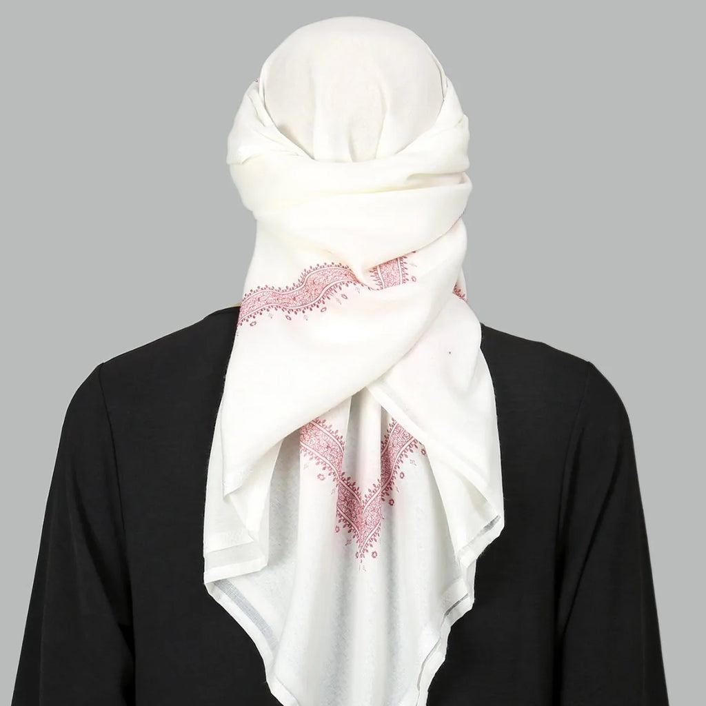 Arab Saudi Men's Shemagh Scarf Wrap, Cotton Keffiyeh Ghutra Headscarf for Middle East Style