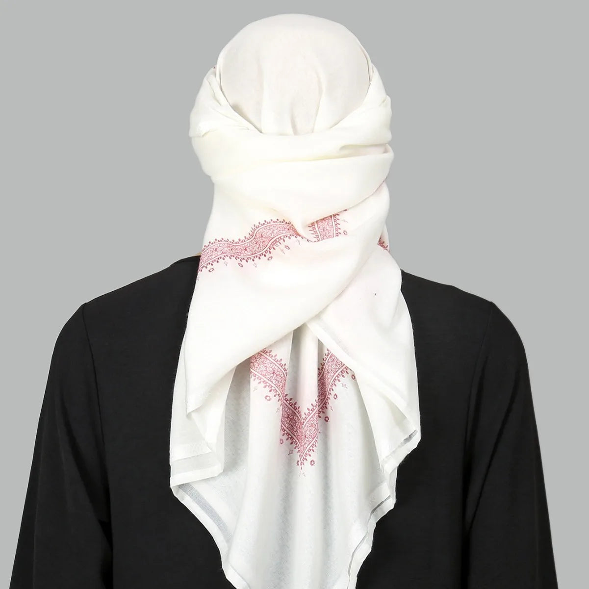 Arab Saudi Men's Shemagh Scarf Wrap, Cotton Keffiyeh Ghutra Headscarf for Middle East Style