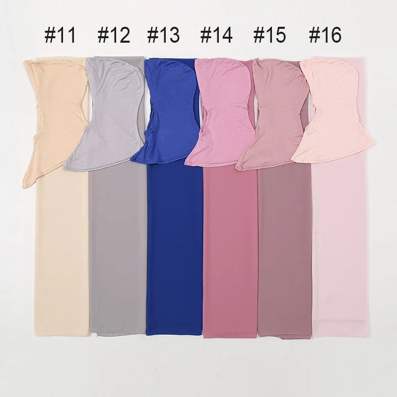 Instant Hijabs Cap with Neck Cover Ready to Wear Scarves Chiffon Hijab For Woman Veil Muslim Islamic Scarf For Women's Headscarf