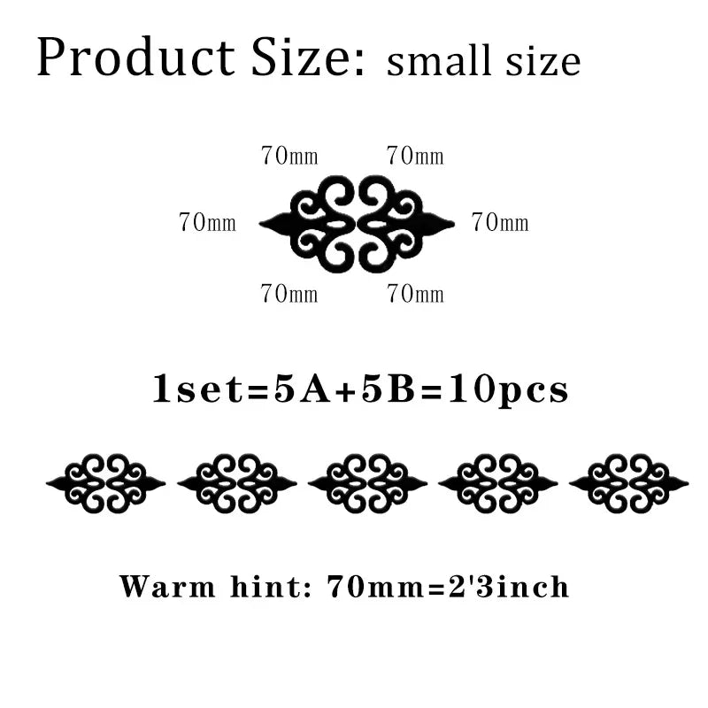10Pcs 3D Acrylic Mirror Diagonal Lace Wall Stickers Porch Wardrobe Border Decoration Wall Decals Peel & Stick Home Decoration