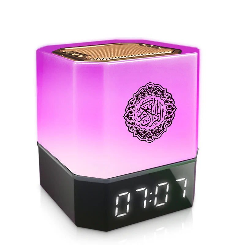 Quran Azan Clock Koran Islamic Muslim Bright Night Light Lamp Holy Bluetooth Speaker Wireless Portable Arab Ramadan Caixa De Som
