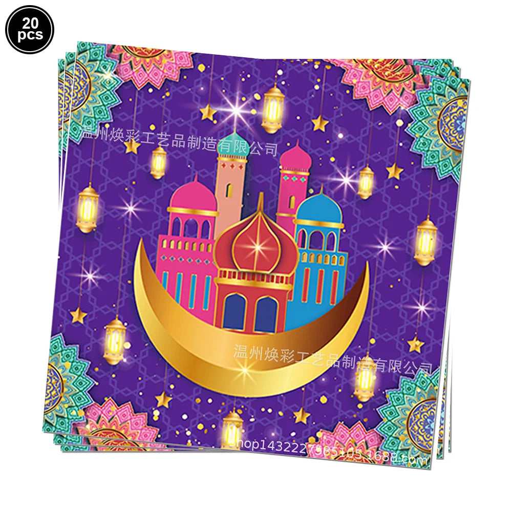 Happy Eid Ramadan Mubarak Foil Balloon DIY Decoration Islamic Ramadan Stars and Moon Helium Balloon Celebration Party Decoration
