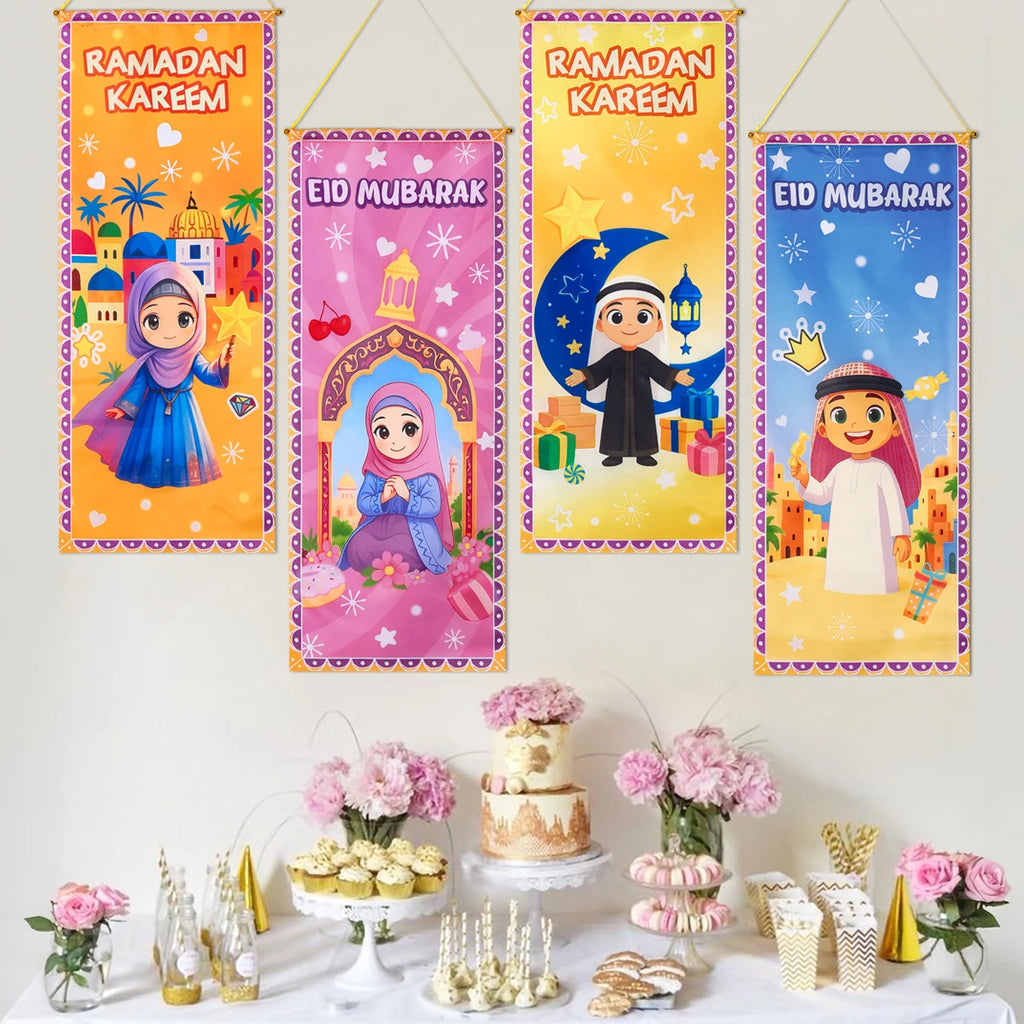 Ramadan Kareem Hanging Flag Ramadan Decoration 2026 For Home Eid Mubarak Ramadan Kareem Islamic Muslim Party Eid Al Adha Gifts