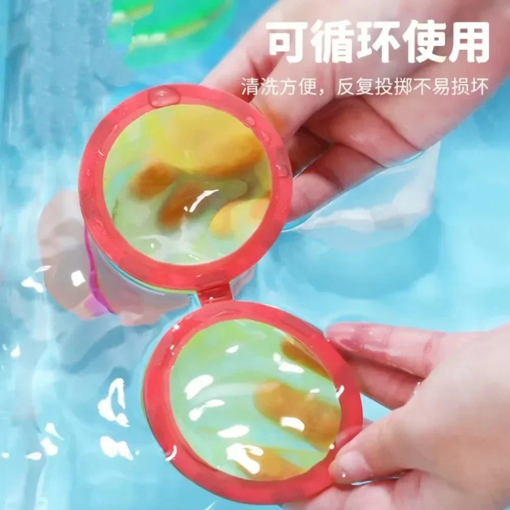 Magnetic Reusable Water Balloons Refillable Water Balloon Quick Fill Self Sealing Water Bomb Splash Balls for Kids Swimming Pool
