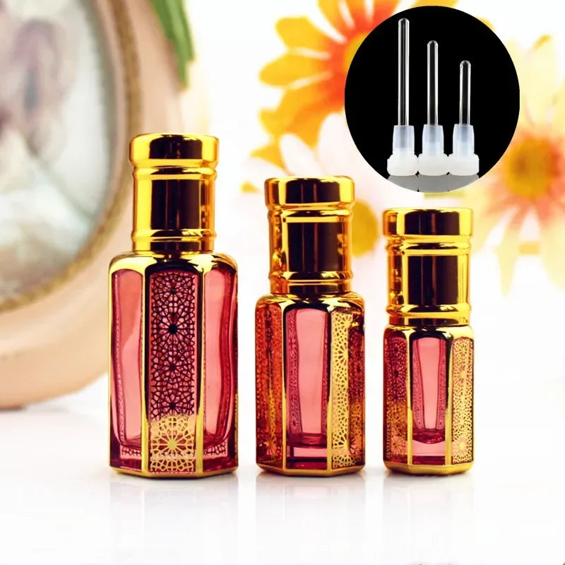20pcs/lot 3ml 6ml 12ml Glass Perfume Bottle with Stick Colorful Essential Oil Container Bottles Empty Refillable