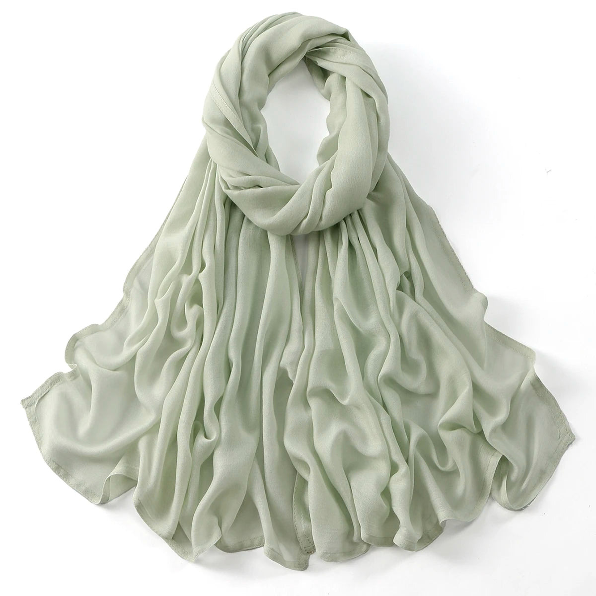 Cotton Rayon Modal Muslim Hijabs For Women Scarf Thin Plain Shawls Femme Musulman Soft Headscarf Islam Turban Headband 185*75CM