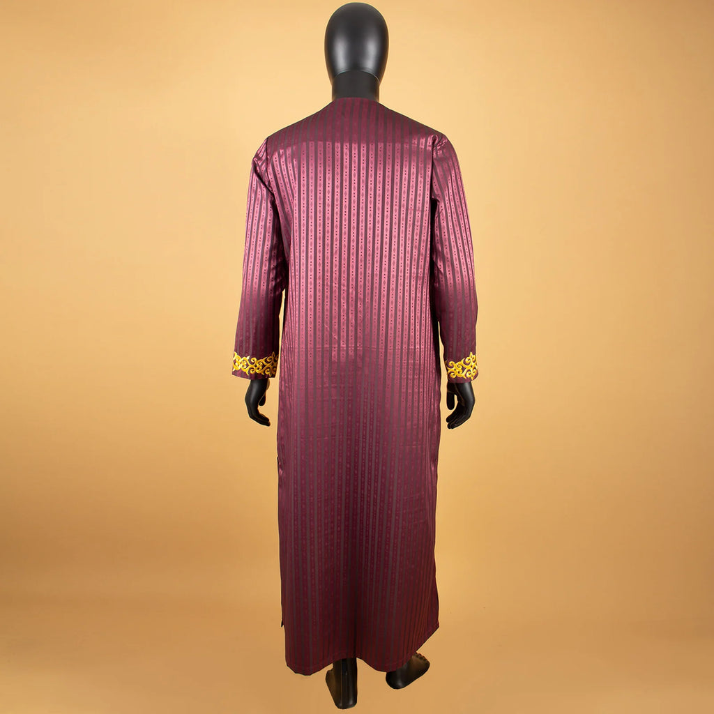 Muslim Jubba for Men Quality Thobe Tailor Made Single Breasted Loose Casual Style Long Robe for Event Wedding