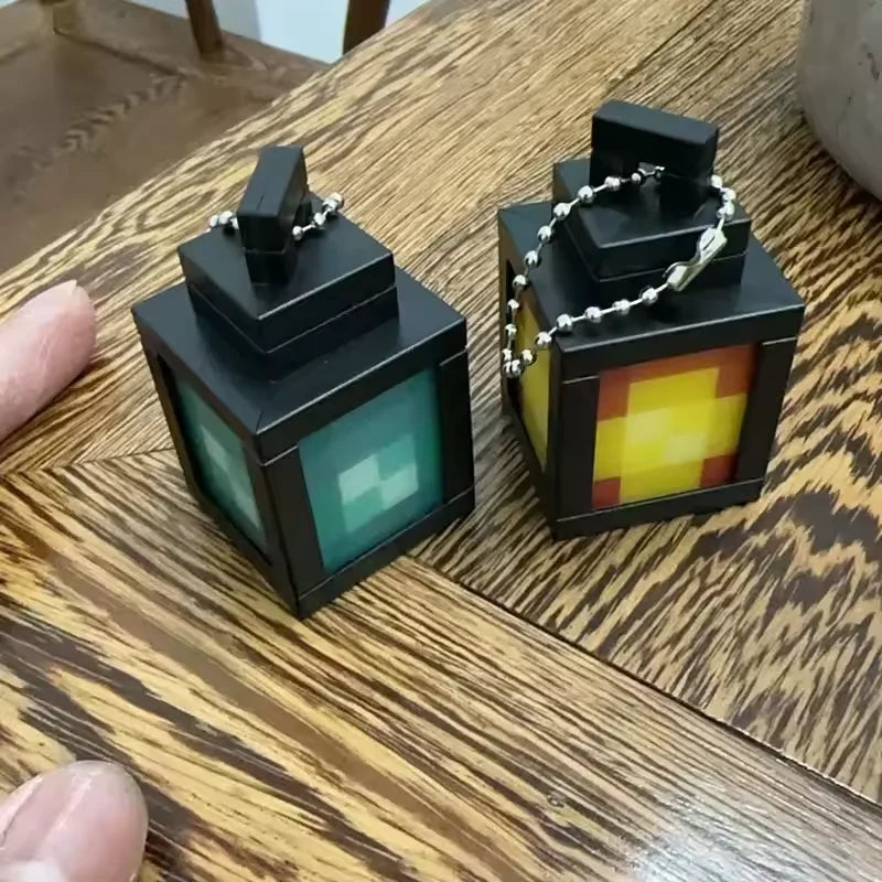 Luminous Lantern Nightlight Rechargeable Game Pixel Light Surrounding Children's Bedroom Atmosphere Light Home Decor Ornament