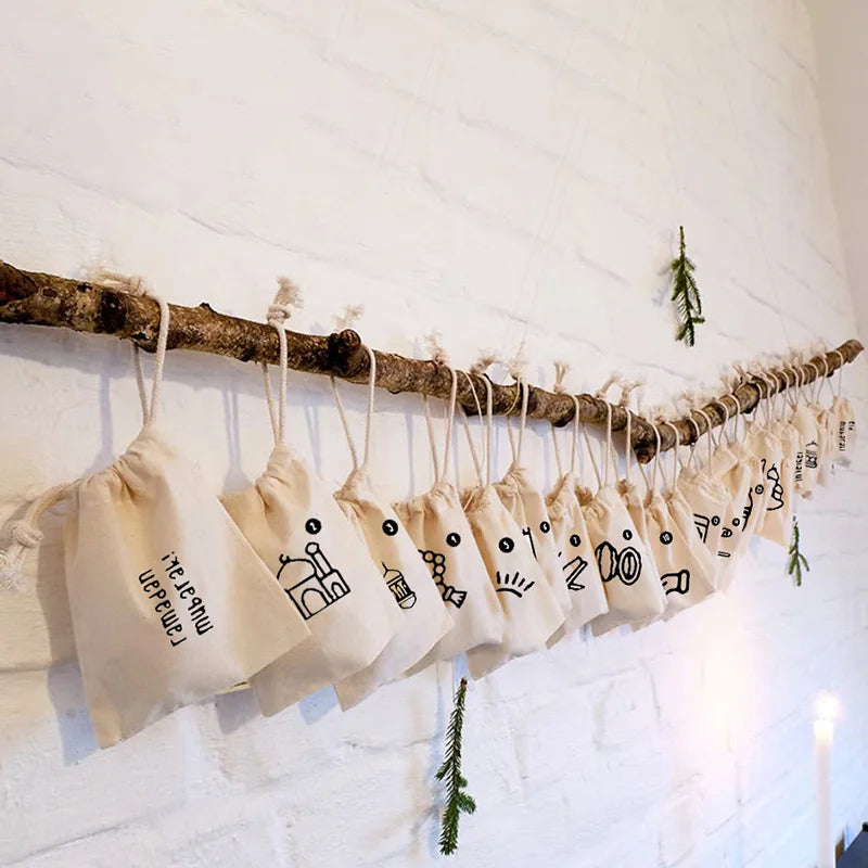 30 Days Ramadan Countdown Advent Calendar Bags Muslim Islamic Kareem Eid Mubarak Al-Fitr Decoration Children Kid Money Eidi Gift