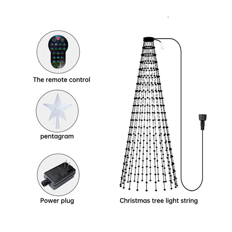 New Christmas Tree 400LED Lights App-Controlled DIY Pattern Display for Home Christmas Tree Decorations Lights
