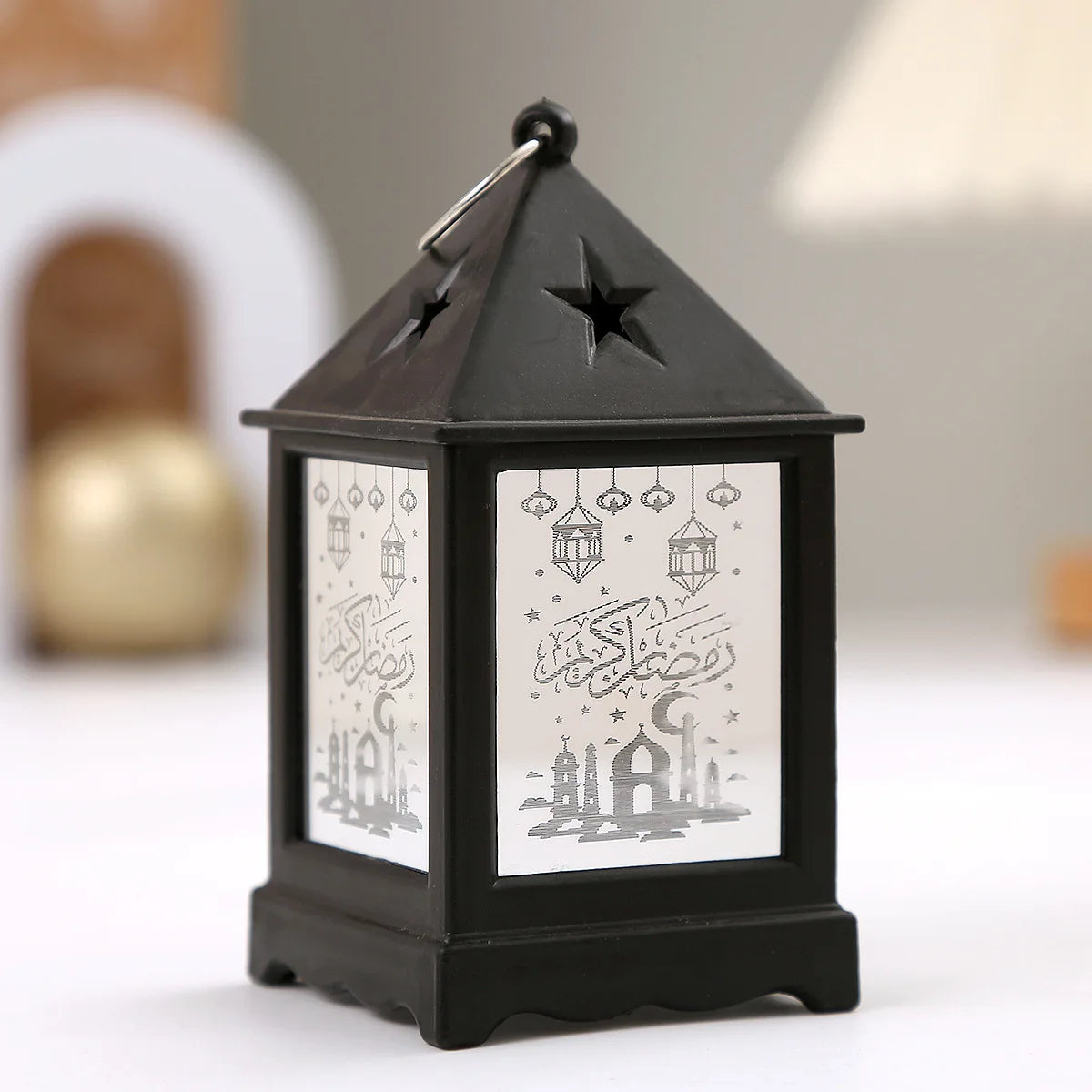 2025 Eid Mubarak Wind Lantern Ornaments Ramadan Led Portable Lamp Eid Al Adha Gifts Muslim Gurbang Ramadan Decoration for Home