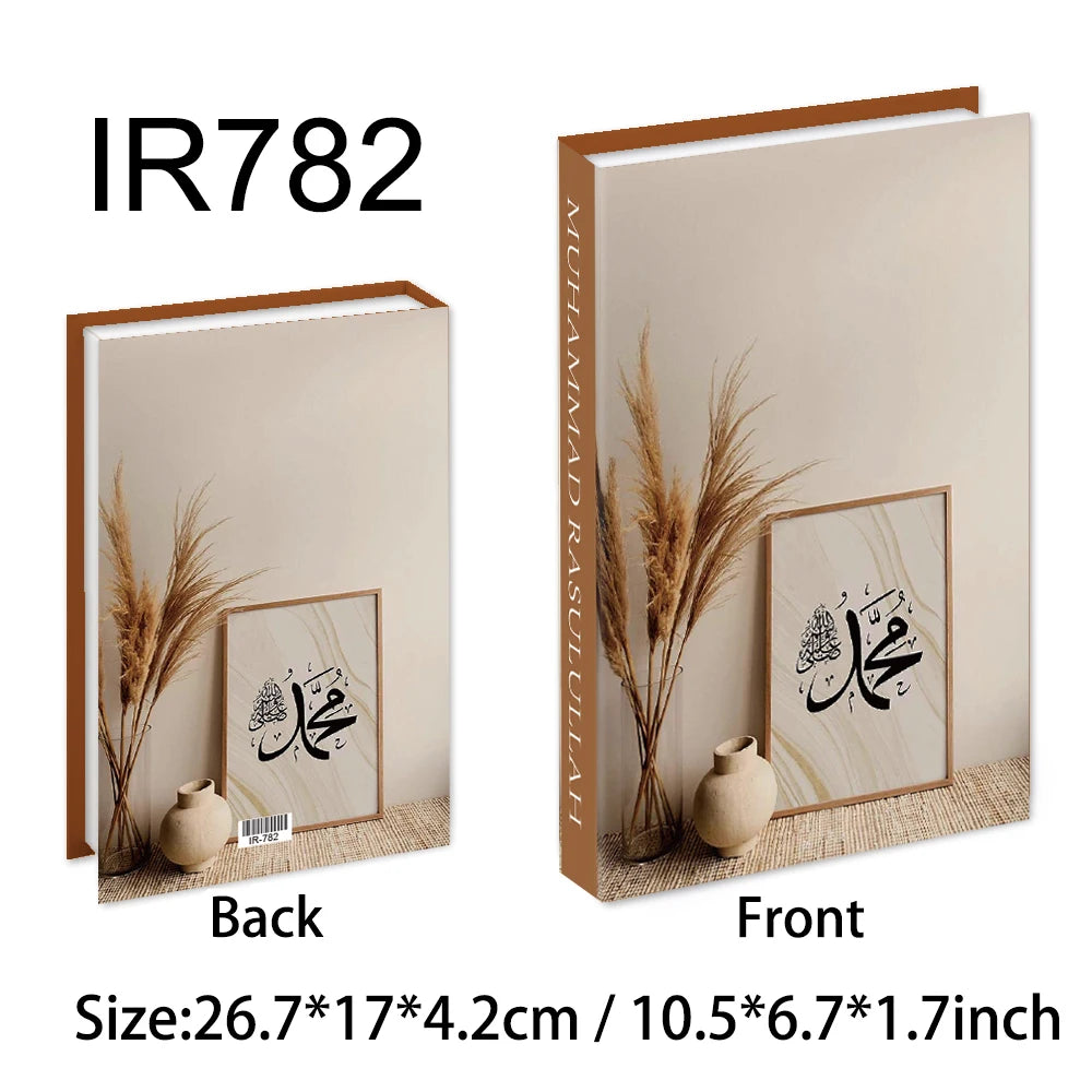 Islamic Luxury Fake Books Decorative Storage Box for Home