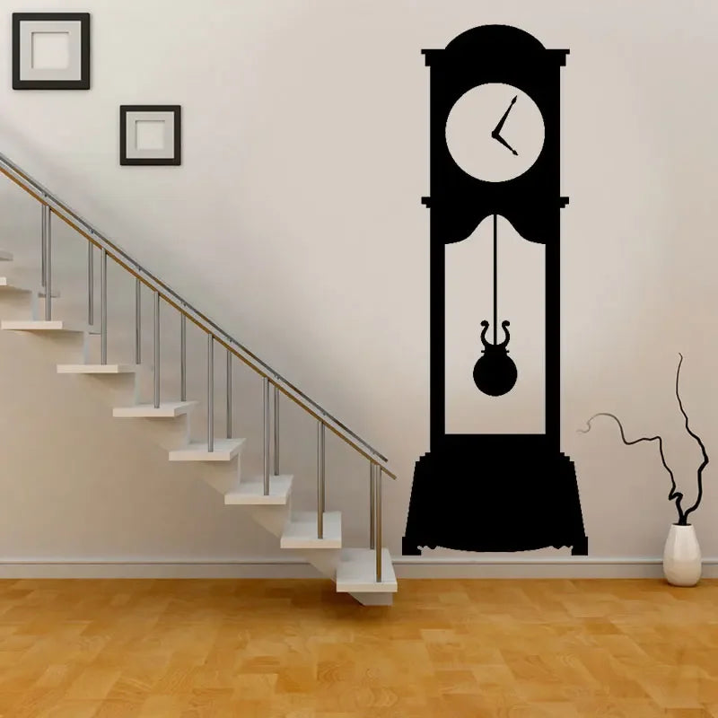 Grandfather Clock - Wall Decal Custom Vinyl Art Stickers For Living Room Modern Wall Art Waterproof DIY Mural LR30