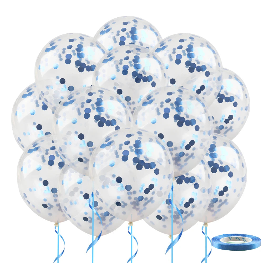 20pcs 12inch Confetti Metallic Metal Balloons Gold Blue Pink Latex Ballon Wedding Birthday Party Decoration Baby Shower Globos