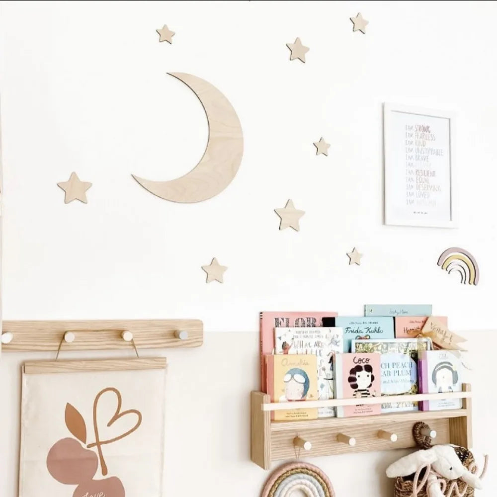 Nordic style children's room wall decoration moon stars wall hanging wall wall wall decoration scene decorate the bedroom room
