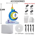 Inflatable Ramadan Decoration Eid Mubarak Muslim/Islamic Decorations Built-in LED Lights Inflatable Toys Outdoor Garden Decor