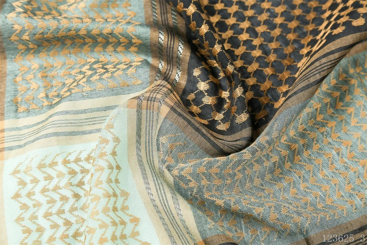 Men Muslim Head Scarf Saudi Arab Dubai Traditional Islamic Clothing Male Headscarf Hijab Plaid Turban Shemagh Gutra Prayer Wear