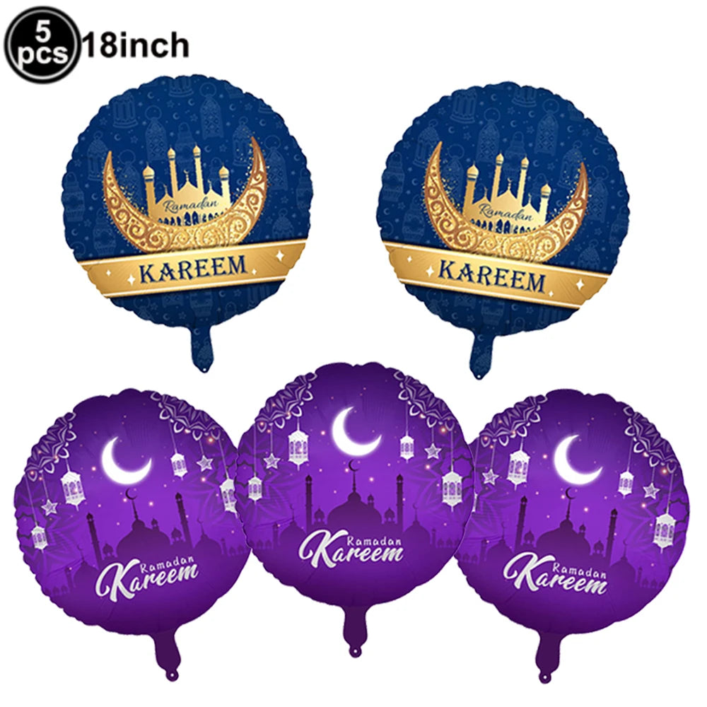 Gold Star Crescent Moon Lantern Ramadan Garland EID Decoration Happy Ramadan Mubarak Party Decor  Islamic Nights Party Supplies