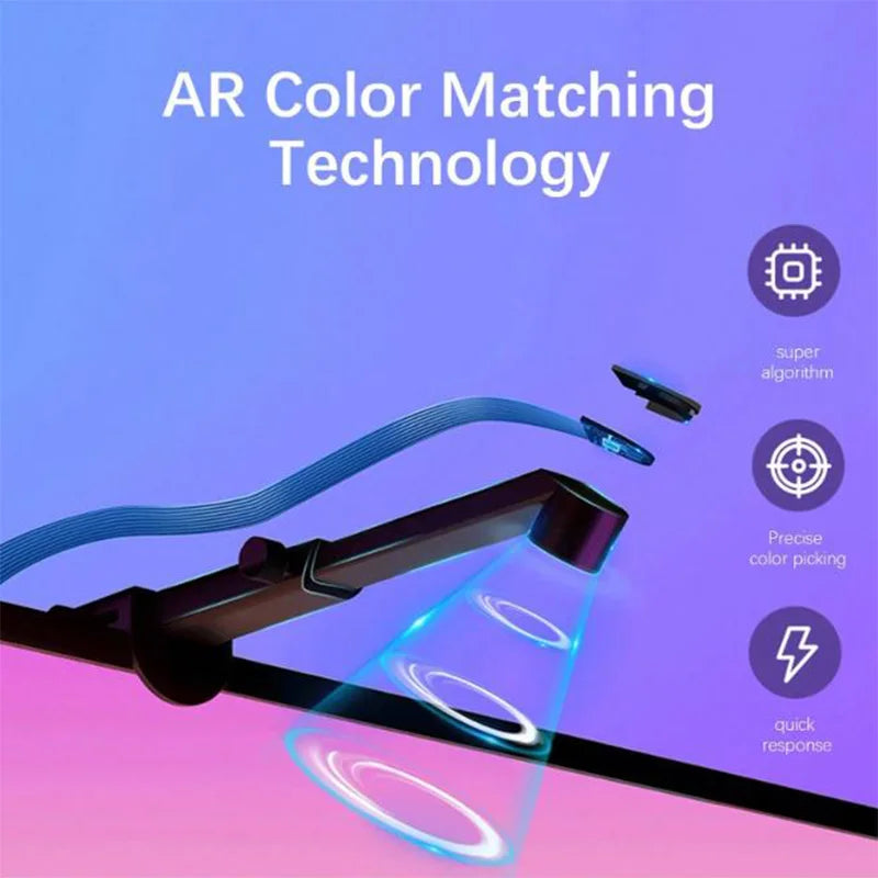 RGBIC LED TV Backlight Strip with AR Sensor Sync to Screen Ambient Lighting APP Control for 35-80 Inch TVs Monitors Gaming Room