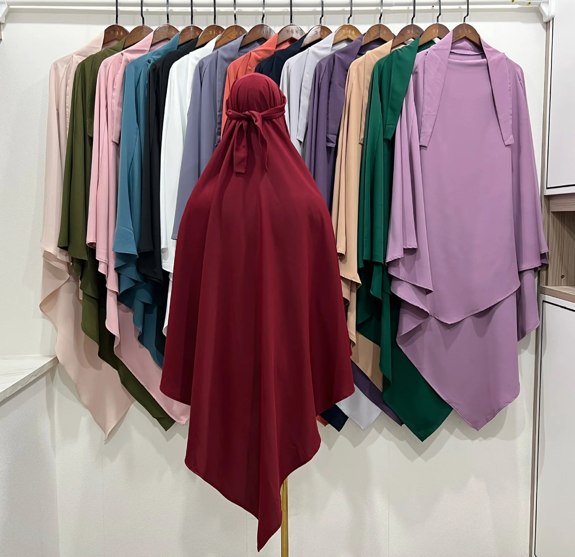 Eid Prayer Garment Hijab Long Khimar Ramdan Muslim Long Headcarf Women One Piece Jubha Islamic Hijabs Musulman Dejellab 2026