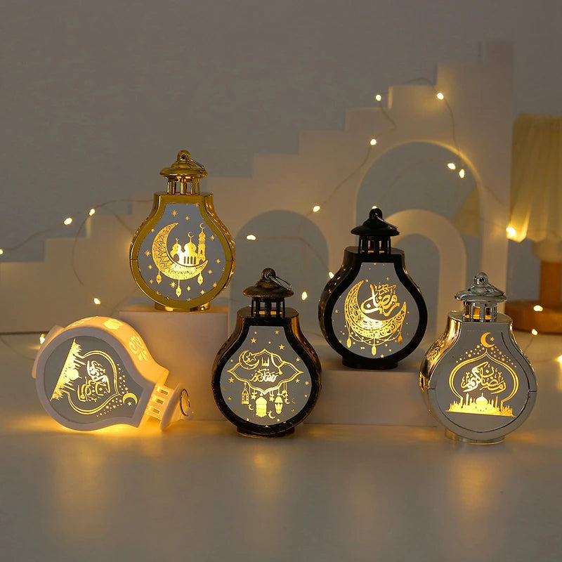 Ramadan Kareem Led Lantern Light Eid Mubarak Ornaments Decoration for Home 2026 Islamic Muslim Party Supplies Eid Al-Fitr Gift