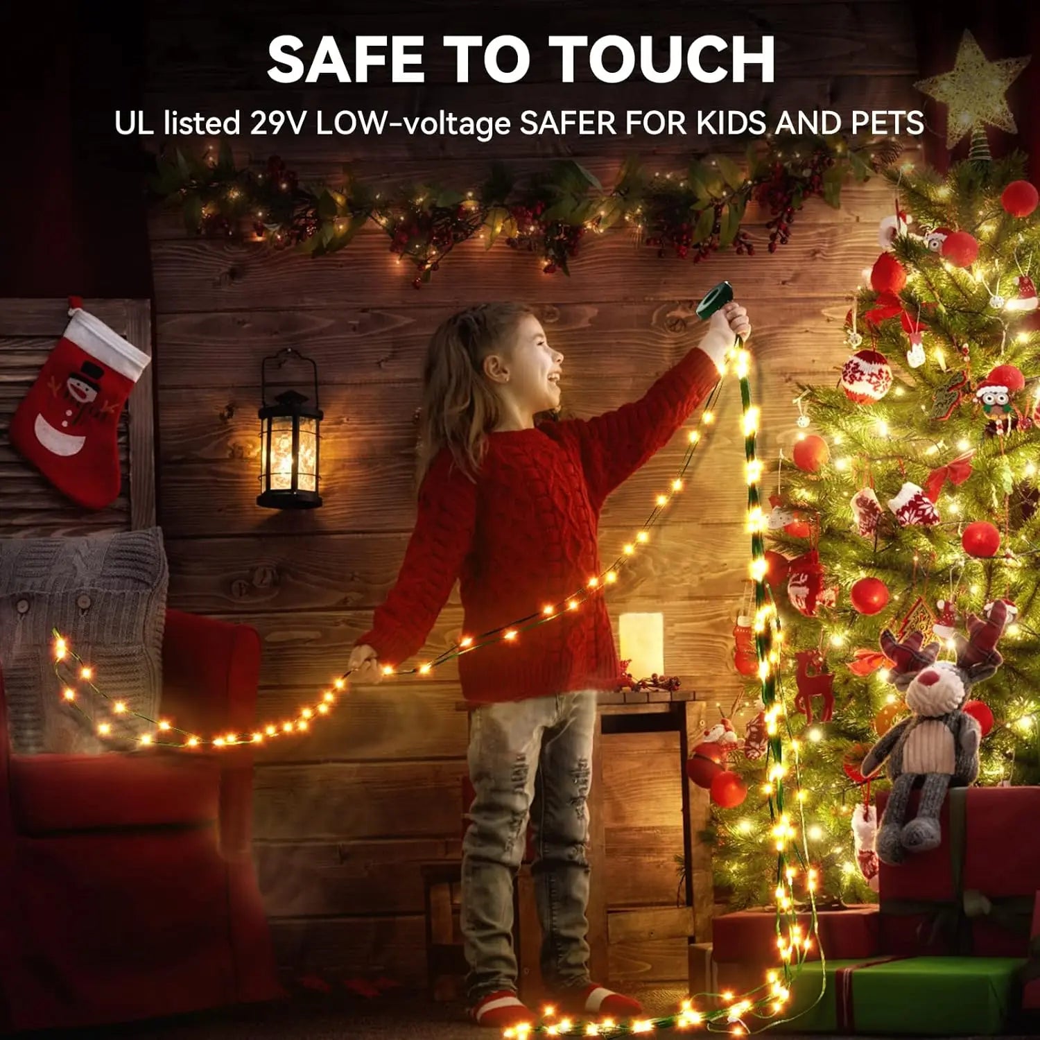 2.1M Christmas Tree LED String Lights App Control Garland LED Star String Waterfall DIY Xmas Tree Lights Festival Decoration