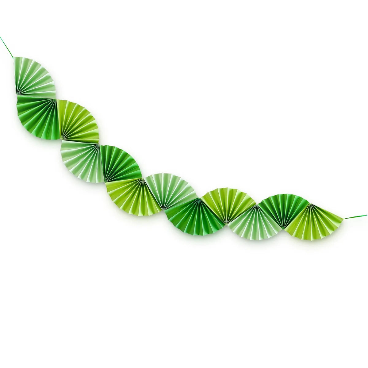 Green Red Colorful Folding Fan Hanging Paper Garlands Backdrops for Birthday Wedding New Year Festival Party Shop Decorations