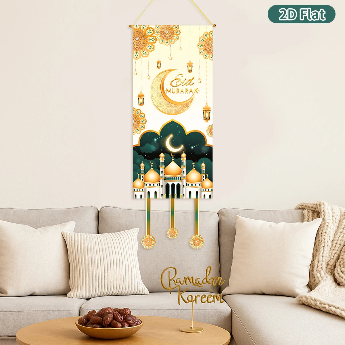 Ramadan Decoration Flag Hanging EID Mubarak Decor 2026 For Home Flag Hanging Ramadan Kareem Islamic Muslim Party Eid Gifts