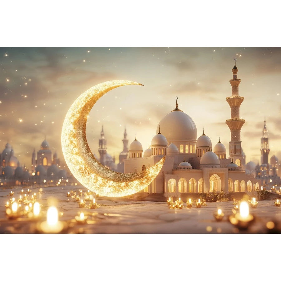 Ramadan Decorations Backdrops Moon Star Castle Islamic Muslim Eid Party Religious Celebration Portrait Photography Backgrounds