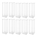 10Pcs Acrylic Vase Wedding Flower Stands Set, 23.6"H Clear Column Rack Geometric Display Stand for Home Party Wedding Decor