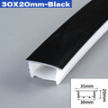 Black Flexible LED Neon Rope Lamp Silicone Tube Diffuser Recessed Channel For WS2811 WS2812B Waterproof Ribbon Neon Strip Lights