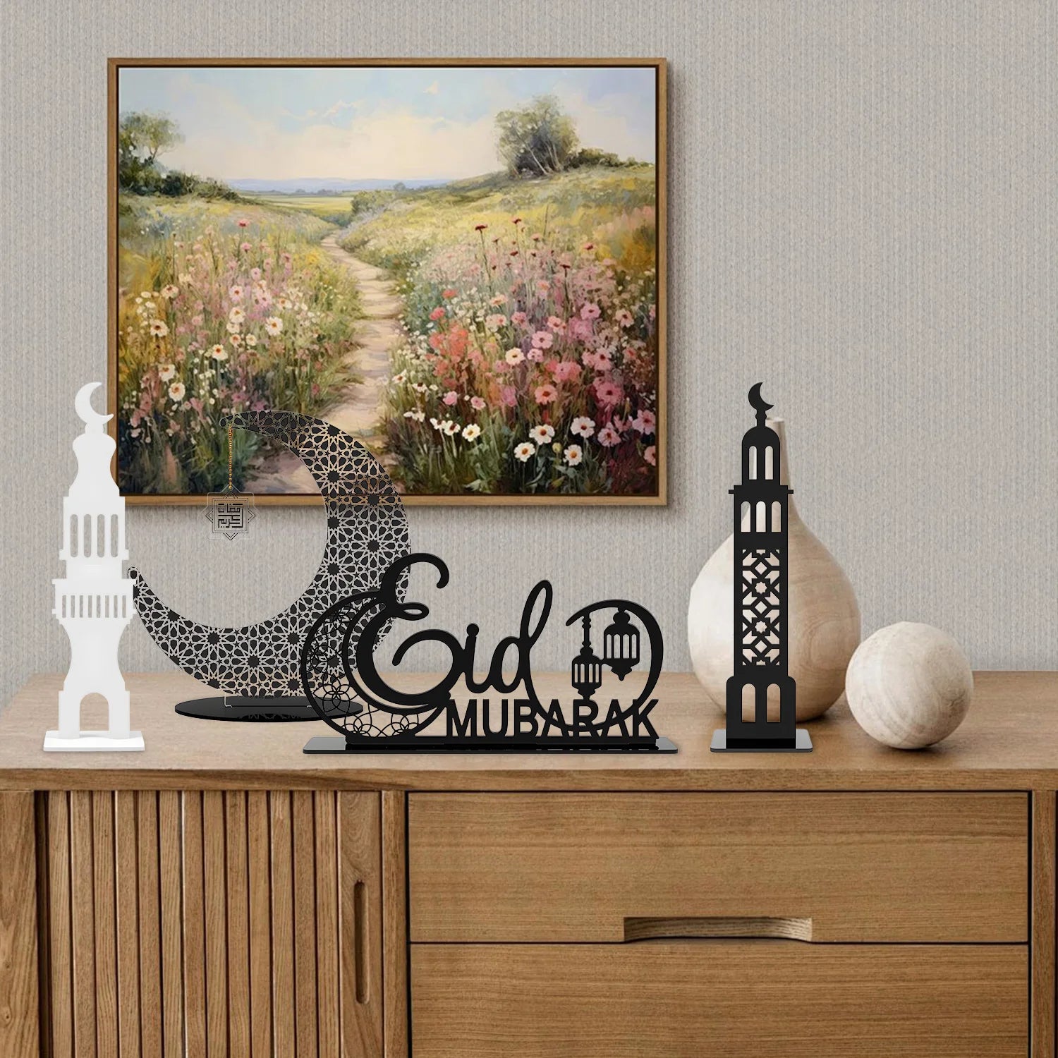 Eid al-Fitr Acrylic Ornament Eid Mubarak Home Party Decoration Islamic Muslim Party Supplies Moon Fasting Tower Decor Gift 2026