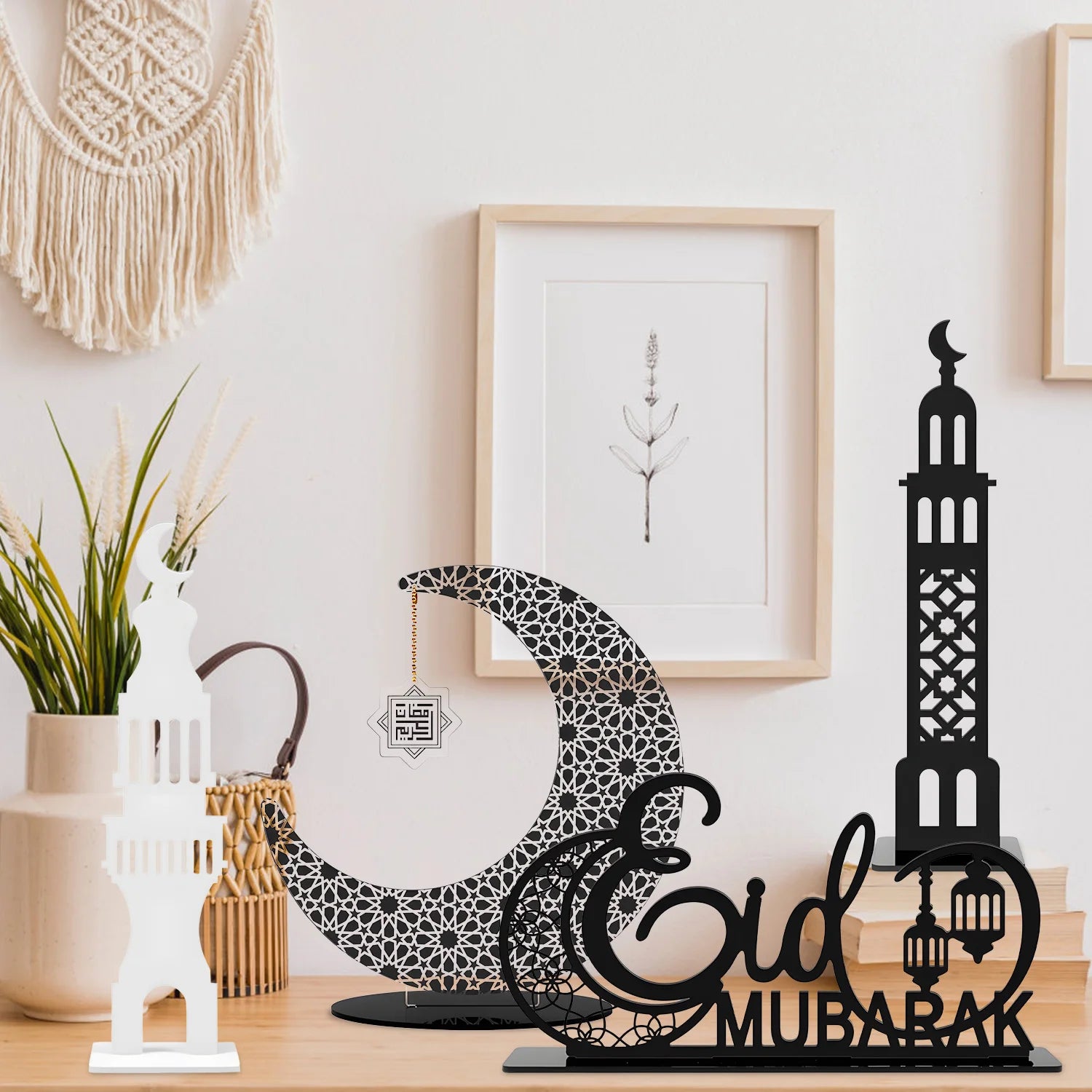 Eid al-Fitr Acrylic Ornament Eid Mubarak Home Party Decoration Islamic Muslim Party Supplies Moon Fasting Tower Decor Gift 2026
