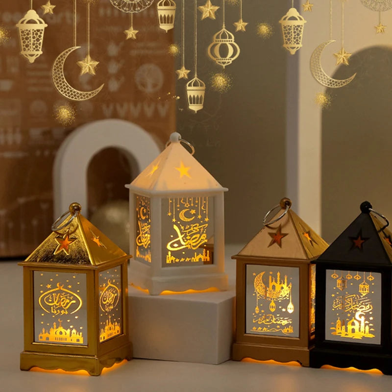 2026 EID Mubarak Wind Lantern Ornaments Ramadan LED Portable Lamp Eid Al Adha Gifts Muslim Gurbang Ramadan Decoration for Home