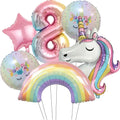 Rainbow Unicorn Foil Balloon 32inch Gradient Number Balloon Unicorn Party Supplies Unicorn Birthday Party Decoration Baby Shower