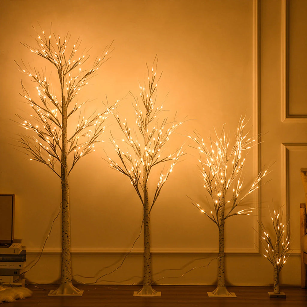Artificial Birch Tree Warm White LED Light – 4ft / 5ft / 6ft Home & Festival Decoration